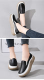 Women Shoes Flats Leather Sneakers Casual Walking Footwear Loafers MartLion   