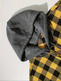 Men's Shirts Classic Plaid Casual Button Down Hooded Long Sleeved Double Pockets Shirt Hoodie Flannel Jacket MartLion   