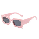 Lovely Pink Color Heart Square Sunglasses Jelly Color Protection Shades Summer Party Women Eyewear MartLion Pink 21  