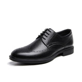 Men's Dress Shoes Formal Casual Luxury Leather British Style Wedding Autumn MartLion A032148930-Black 9.5 