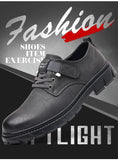  Classic Khaki Leather Casual Shoes Men's Summer Hollow out Platform Lace-up Oxford zapatos de hombre MartLion - Mart Lion