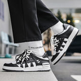 Men's Casual Sneakers Stylish Skateboard Flats Shoes Outdoor Sports Running Basketball Non-slip Walking Trainers Mart Lion   