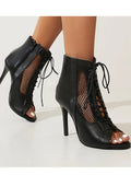 Dance Shoes High Heels 10cm Party Ballroom Boots for Girl Modern Summer Latino Rubber Soles MartLion Black heel 10cm 42 