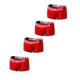 4PCS/Lot Boxer Men's Mesh Breathable Men's Underwear Shorts Panties Boxer Underpants MartLion JM442Red4PCS M 