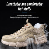  breathable safety shoes men's summer work lightweight work anti puncture protective anti-slip sneakers MartLion - Mart Lion