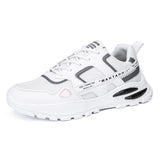 Breathable Running Shoes Men's Trendy Sneakers Light Vulcanized Non-slip Footwear MartLion WHITE 39 
