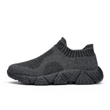 Men's Sneakers Summer Casual Running Shoes Slip-on Walking Socks Design Jogging Vulcanize MartLion 8023 All Black 39 