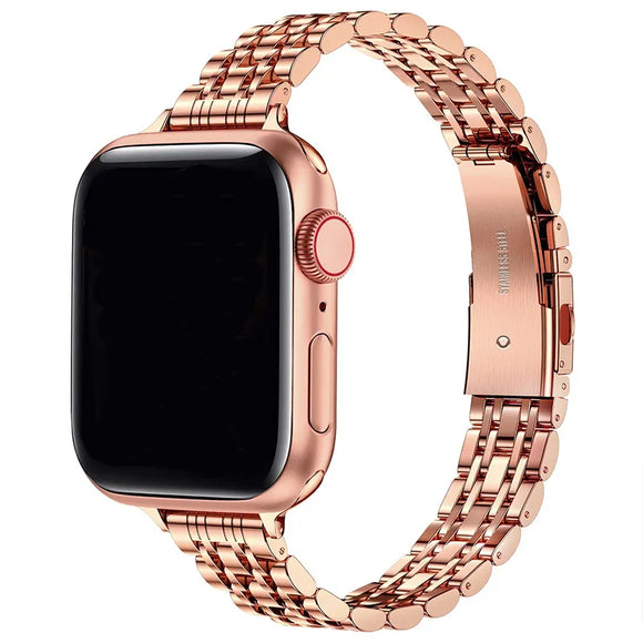 Stainless Steel Strap For Apple Watch Ultra 2 Band 49mm 42mm 44mm Metal Bracelet iWatch Series 9 8 7 6 SE 5 4 3 Women 45mm 41mm MartLion Rose Gold 38 40 41mm CHINA