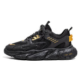 Men's Casual Sneakers Summer Breathable Mesh Jogging Platform Walking Shoes Zapatillas Hombre MartLion BK2062 Black 39 