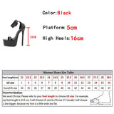 Liyke Black Patent Leather Ankle Strap Women 16CM Sandals Platform Open Toe Party Stripper Heels Pole Dance Shoes Mart Lion   