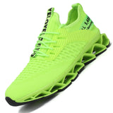 Men's Slip on Walking Running Shoes Blade Tennis Casual Sneakers Comfort Work Sport Athletic Trainer… MartLion Fluorescent Green 39 