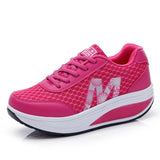 Women's Sneakers Platform Toning Wedge Light Weight Zapatillas Sports Shoes Breathable Slimming Fitness Mart Lion B-1 6 