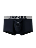 Ring Design Men's Underwear Cotton Boxer Briefs Low Waist Sports Swim Trunks Gym Shorts Underpants MartLion 456black XL 