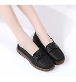 Women Flats Slip On Moccasins Spring Hollow Beige Casual Loafers Soft Sole Non Slip Breathable MartLion   