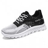 Men's Shoes Black Breathable Mesh Running Casual Sneakers Non-Slip Sports Hombre MartLion white 39 