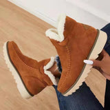 Winter Boots with Plush Women In Anti Slip Platform Wedges Warm Shoes Fur Snow Ankle Mart Lion   