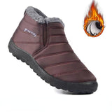 Cotton-Padded Shoes Winter Fleece-Lined Thickened Couple Snow Boots Warm Cotton Boots Mart Lion T-001 coffee 37 