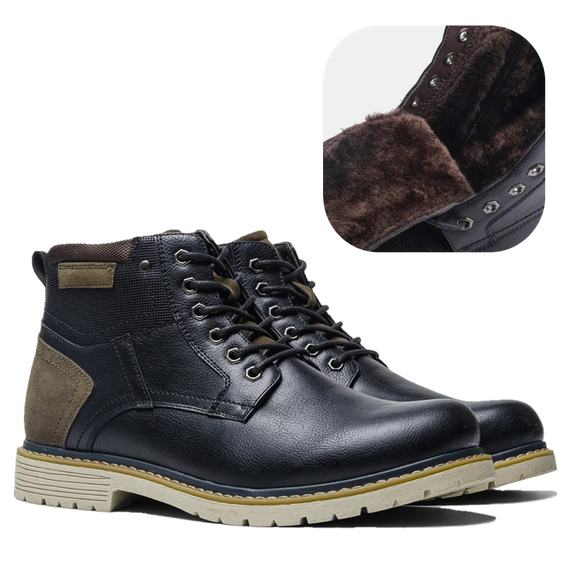  Winter Boots Men's Non-Slip Warm High-top Ankle Boots Casual Men's Leather Boots MartLion - Mart Lion