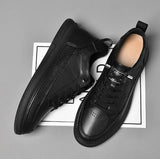 Men Increase Genuine Leather Casual Shoes Insole Male Shoes Invisible Inner Height  Sneakers Height Shoes MartLion   