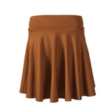 Flared Skirts Women's Basic Shorts Skirt Black Casual Mini Skater Medium Pleated Fluffy Skirt MartLion   