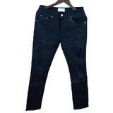 Purple  Jeans Black Label Tinted American Street Destroy Wash Repair Low Raise Skinny Denim Jeans MartLion US Size 40  