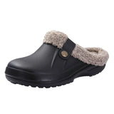 Casual Women Shoes EVA Clogs House Indoor Soft Fur Men's Slippers Outdoor Garden MartLion Black Brown 46-47(10.8-11 inch) CHINA