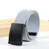 Military Men's Belt Army Belts Adjustable Belt Outdoor Travel Tactical Waist Belt with Plastic Buckle for Pants 120cm MartLion S4-Light Grey 116cm 120cm 