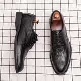 Men's Shoes Split Leather Dress Oxfords British Lace Up Formal Footwear Mart Lion   