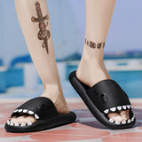 Breathable Men's Slippers Summer Outdoor Slides Massage Flip Flops Non-slip Flat Beach Sandals Shark Sneakers Shoes Mart Lion   