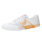 Summer Men's White Shoes Canvas Sneakers Casual Espadrilles Lace-up Mesh Breathable Zapatillas De Hombre MartLion baihuang 23612 38 CN