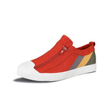 Trend Spring Luxury Men's Canvas Sneakers Zipper Canvas Shoes Designer Sneakers Red Vulcanized Casual MartLion Red -22105 42 