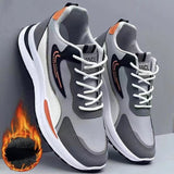 Casual Shoes Men's Sneakers Sport Durable Outsole Running Mesh Breathable Zapatillas Mart Lion Gray PU Plush 39 
