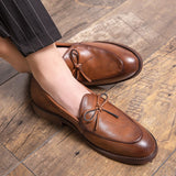 Slip On Dress Shoes Men's Microfiber Leather Casual Formal Mart Lion   