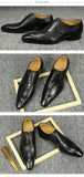 Luxury Men's Leather Shoes Leather Breathable Formal Wear Slip Casual High-end Height Increasing Lace Up MartLion   