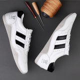 Men's Casual Leather Sneakers Shoes Spring Summer Sports Lace-up Flats Breathable Moccasins Loafers Mart Lion   