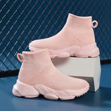 Kids Shoes Girls Sneakers Knit Luxury Designer High Top Casual Running Sports Tennis MartLion   