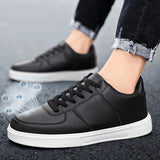 Classic Leather Men's White Casual Shoes Breathable Comfort Sneakers Outdoor Walking Running Couple Footwear MartLion   