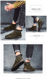  Autumn Winter Retro High-top Men's Casual Shoes Suede Leather Flat MartLion - Mart Lion