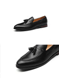 Men's Casual Leather Shoes Driving Loafers Light Moccasins Trendy Tassels Party Wedding Flats Mart Lion   