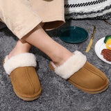 Plush Fur Slippers For Women Winter Fluffy House Shoes Warm Fuzzy Slippers Furry Suede Memory Foam Fur Slippers MartLion   