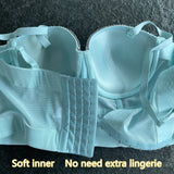Women Bra Rhinestone Corset Party Clothes Lady Push Up Bra Woman Tops Clothing Gothic Shaper Vintage Bra Underwear MartLion   