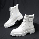 Men's English Style Thick Sole Design Men Boots Layer Leather Casual Boots MartLion