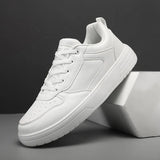 Men's Shoes Sneakers Leather Comfort Lightweight Casual Outdoor Walking Footwear MartLion WHITE 36 