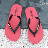 Men's flip flops for summer wear, outdoor daily anti slip splint flip flops for men's beach shoes MartLion SX103hongse 45