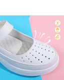 Women's Shoes Women  Leather Sneakers Slip on Platform Wedges White Ladies Loafers Casual MartLion   