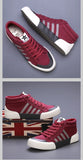 Green High-Top Canvas Shoes Men's Winter Sneakers Warm Fur Shoes Lace-up Casual Sneaker Man MartLion