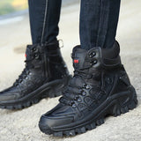 Men's Boots Thick Bottom Wear-Resistant Non-slip Wild Popular Model Military  Tactical Leather Boot Army MartLion   