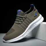 Running Shoes Men's Sneakers Breathable Flat Oudoor  Basket  White Sneakers MartLion 6766-green 39 