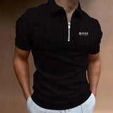 Men's T-shirt Classic Short sleeved Shirt Summer Top Casual T-shirt Button Collar  Casual Polo Shirt MartLion Image Color 9 S 