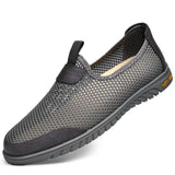 Summer Breathable Mesh Shoes Men's Slip On Casual MartLion Gray 38 